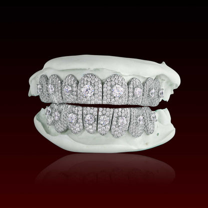 Round Cut Center Stone Custom Moissanite Grillz