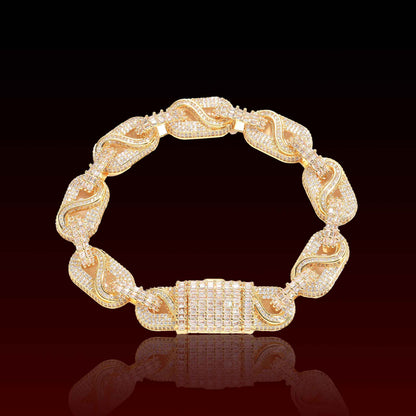 Baguette G-Link Iced Out Bracelet