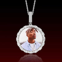 Oval Cut Round Photo Pendant