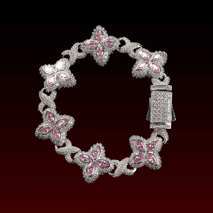 Marquise Cut Flower Infinity Iced Out Bracelet