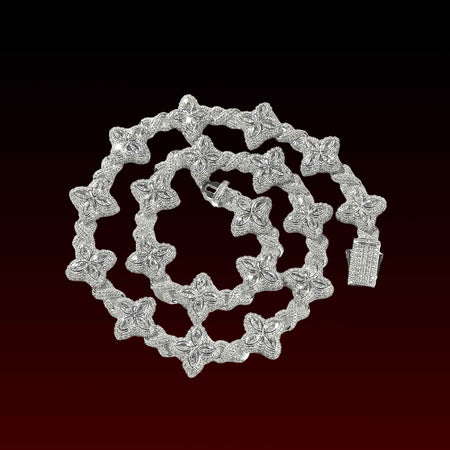 Marquise Cut Flower Infinity Iced Out Chain