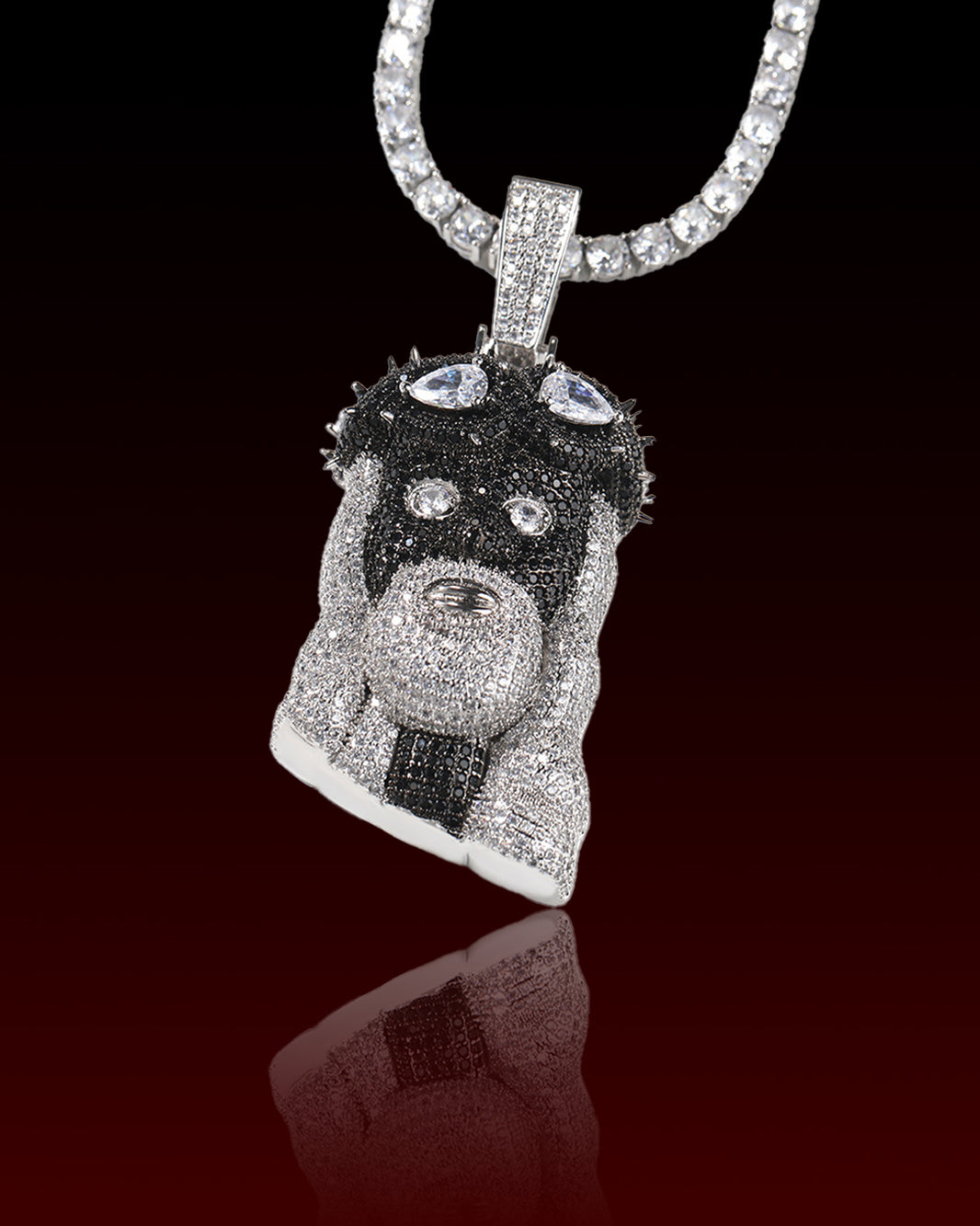 Pear Cut Crown Jesus Iced Out Pendant