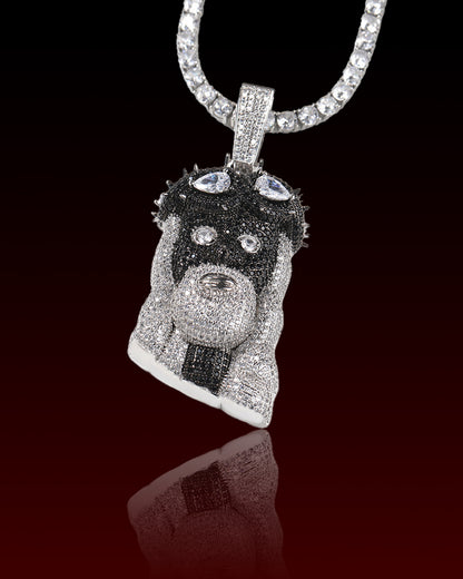 Pear Cut Crown Jesus Iced Out Pendant