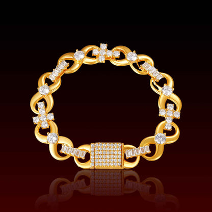 S925 Infinity Tennis Cross Moissanite Bracelet