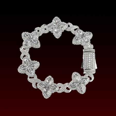 Marquise Cut Flower Infinity Iced Out Bracelet