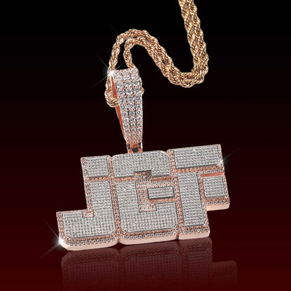 Two-tone Color Custom Letter Pendant