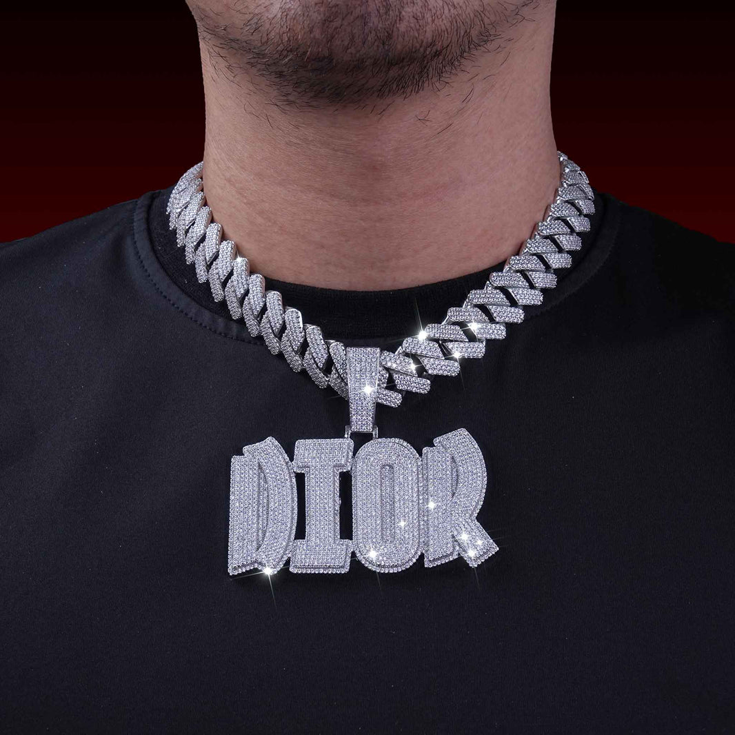 Double Layer Custom Letter Pendant