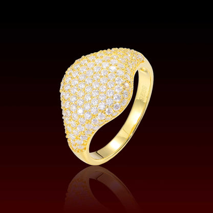 S925 Moissanite Honeycomb Setting Ring