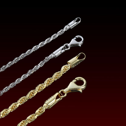 S925 Sterling Silver Rope Chain