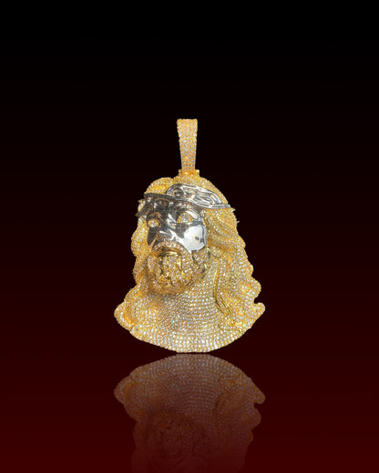 Jesus Face Iced Out Pendant