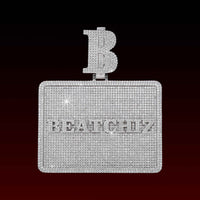Custom Letter 3D Big Square Pendant