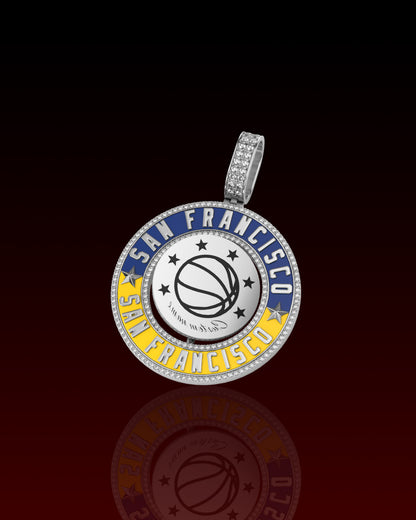 Golden State 3D Rotating Pendant