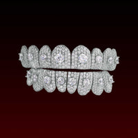 Round Cut Center Stone Custom Moissanite Grillz