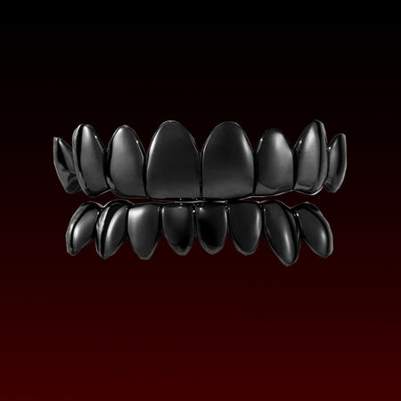 Black Gold Polished Custom Grillz