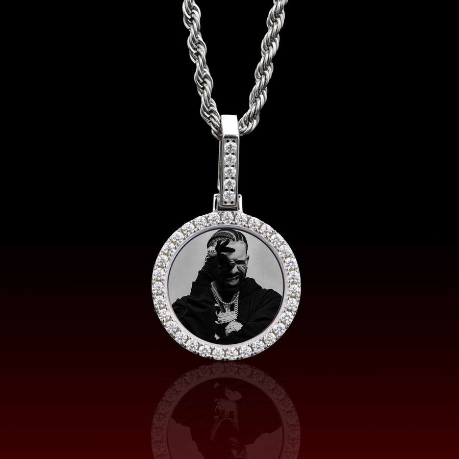 Custom Mini Round Photo Pendant