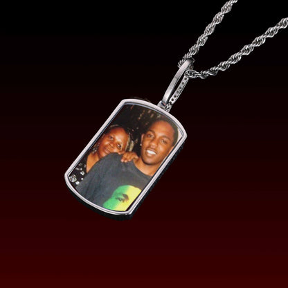 Broken Heart Photo Custom Moissanite Pendant