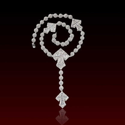 Cross With Bail Iced Out Chain