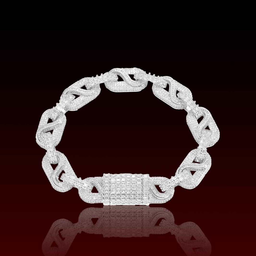 Baguette G-Link Iced Out Bracelet