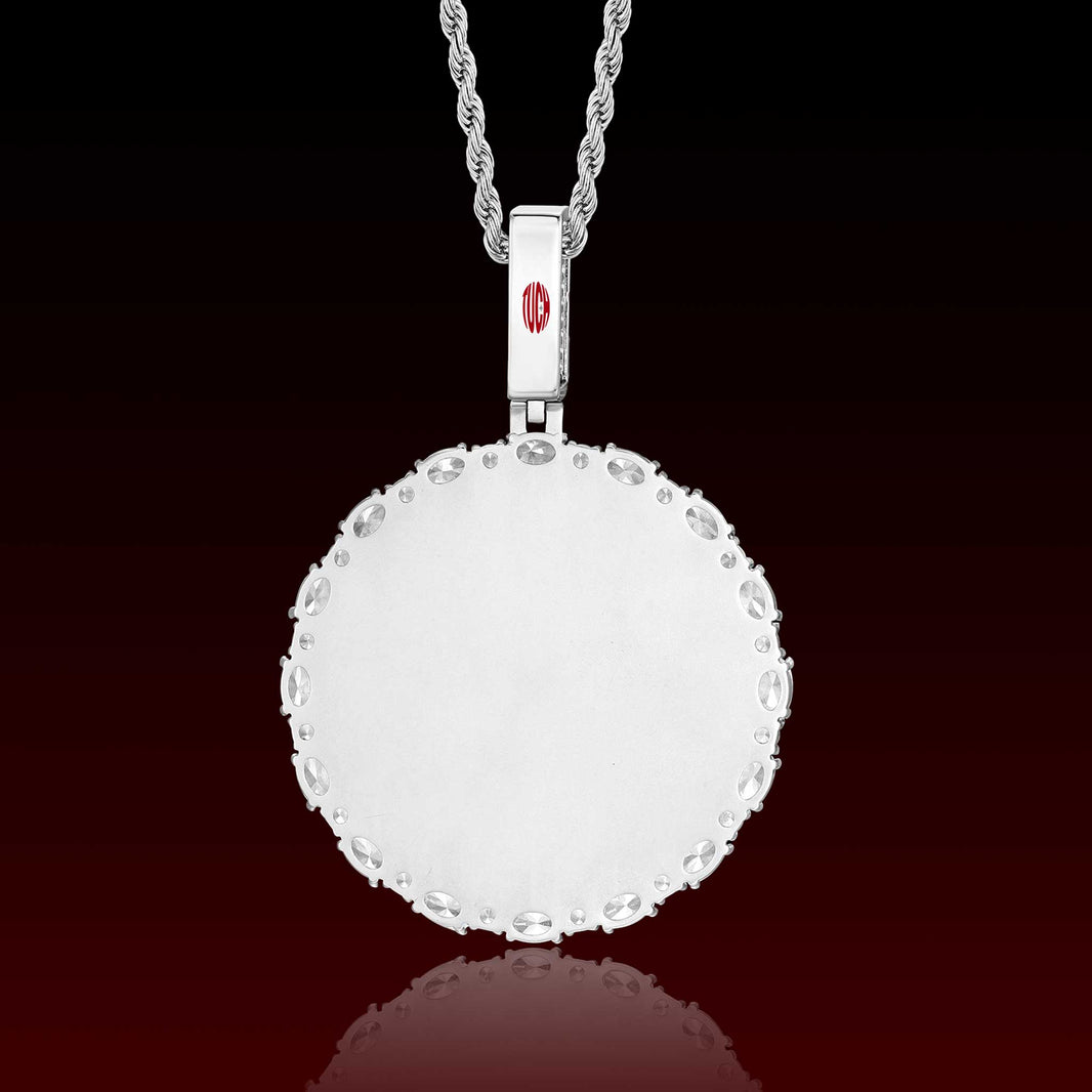 Oval Cut Round Photo Pendant