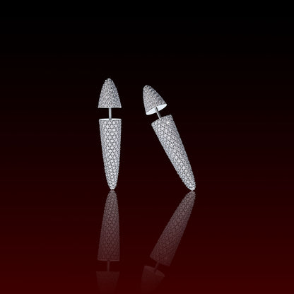 S925 Spike Studs Moissanite Earring