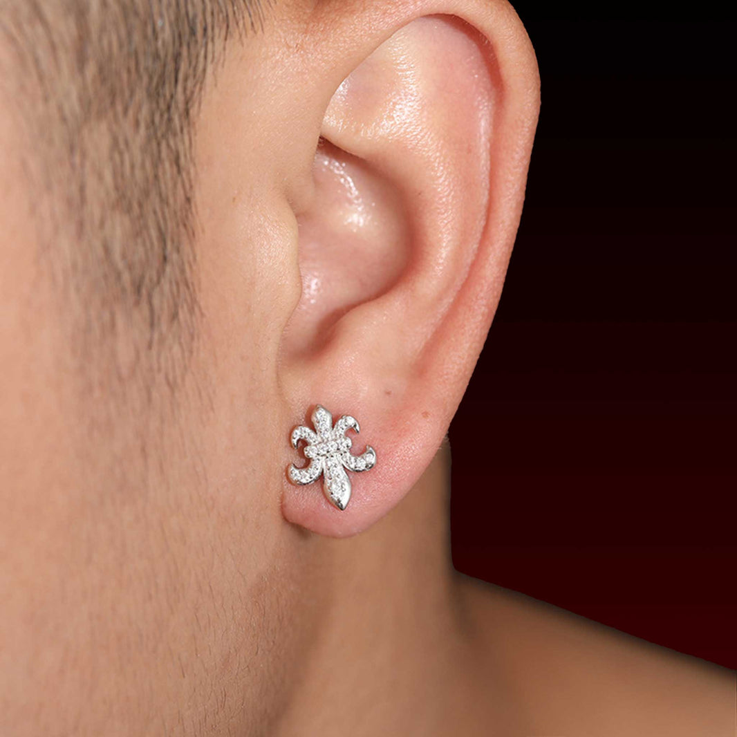 Ferns Moissanite Stud Earrings