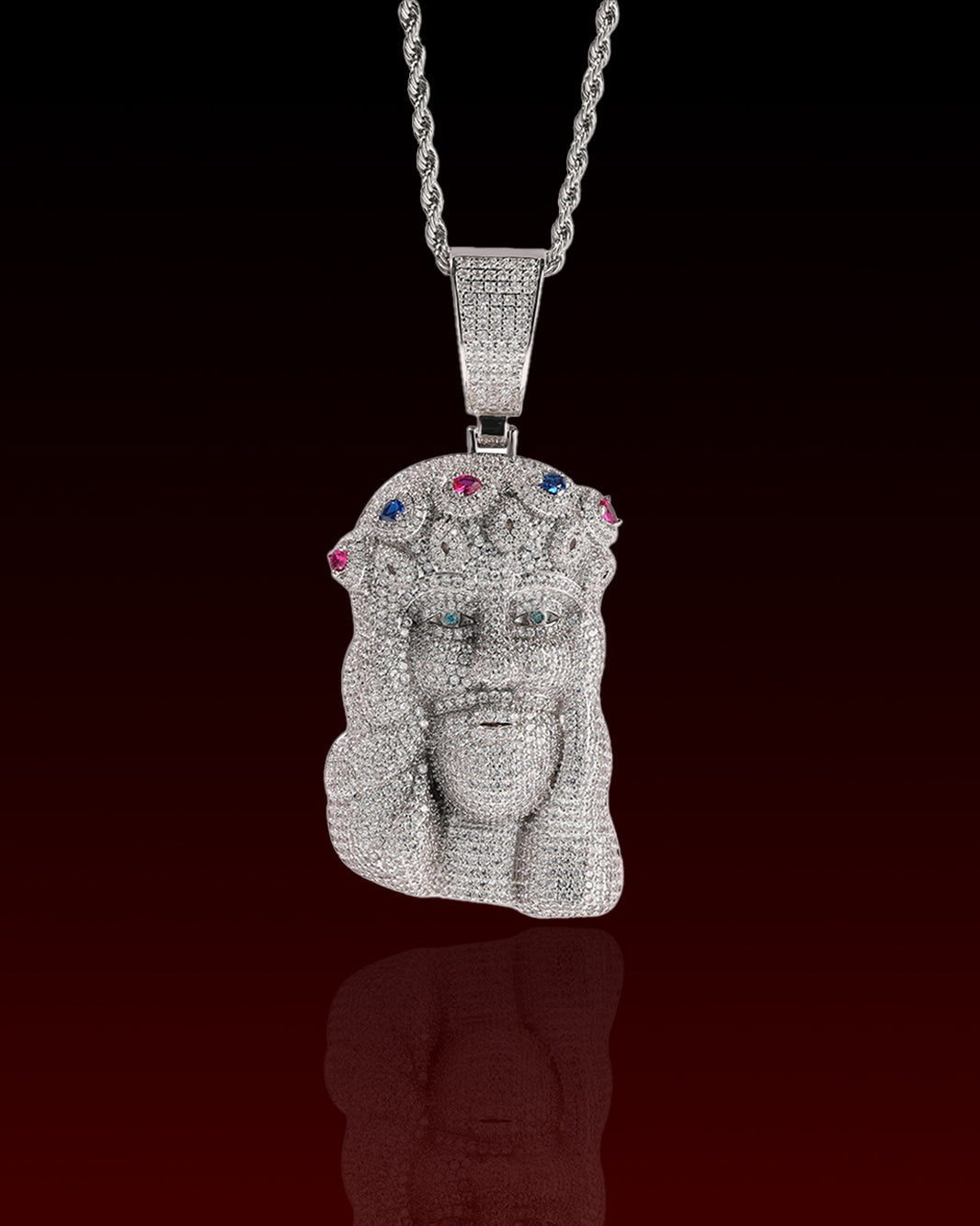 Bubble Jesus Iced Out Pendant