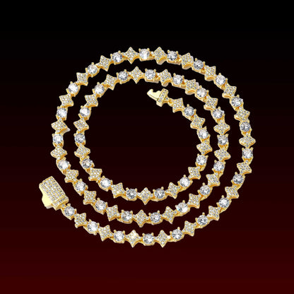 S925 4MM Star Moissanite Tennis Chain