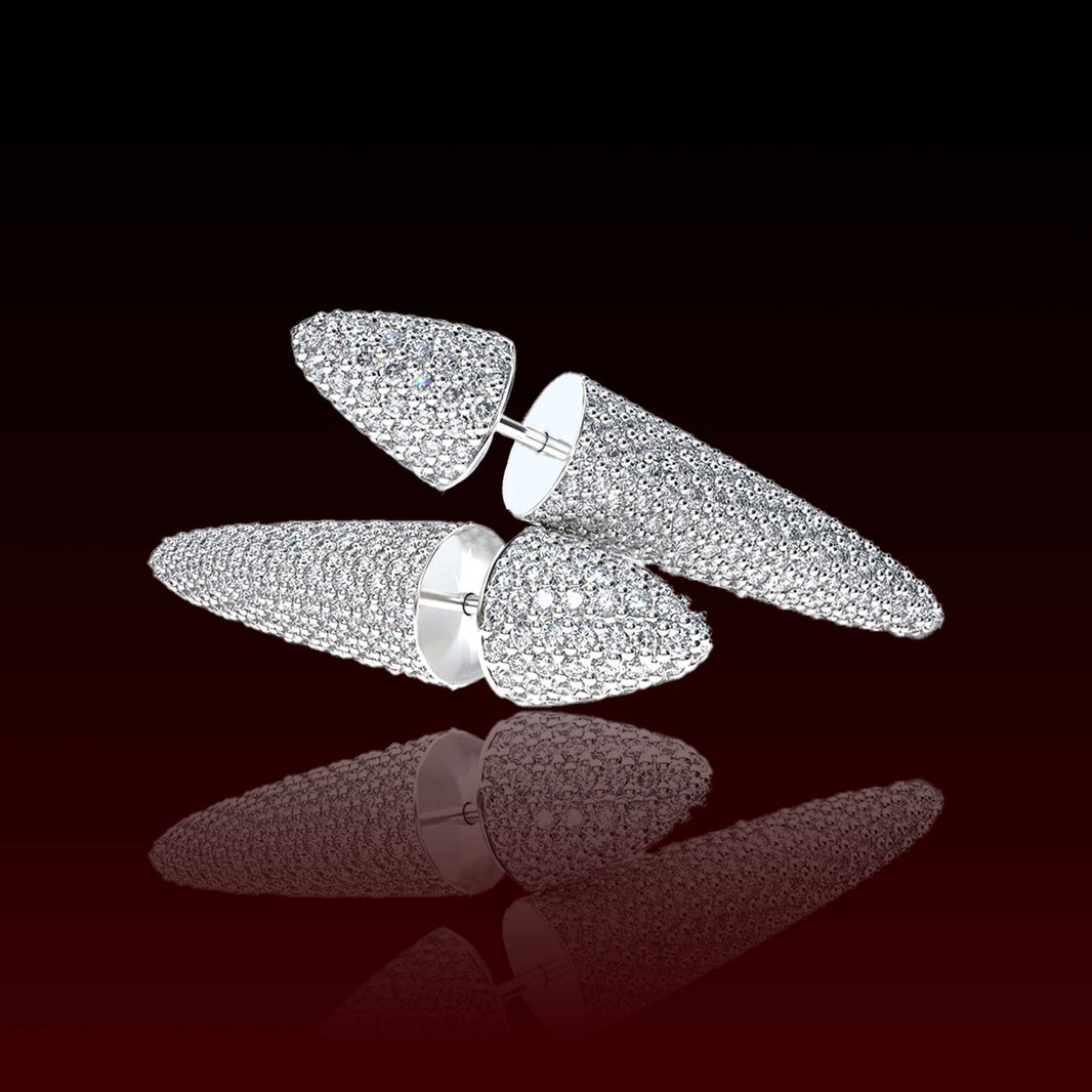 S925 Spike Studs Moissanite Earring