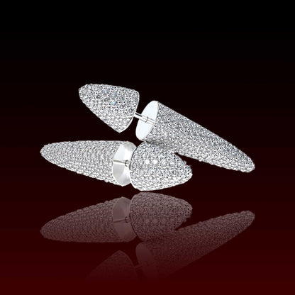 S925 Spike Studs Moissanite Earring