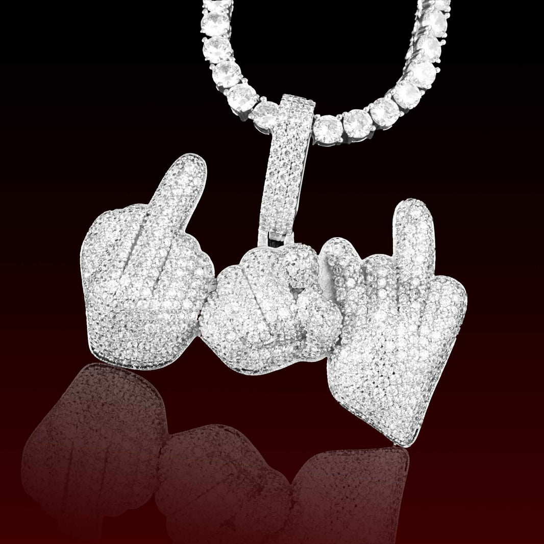 Gestures Iced Out Pendant