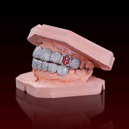Custom Logo On Fang Moissanite Grillz