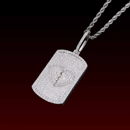 Broken Heart Photo Custom Moissanite Pendant