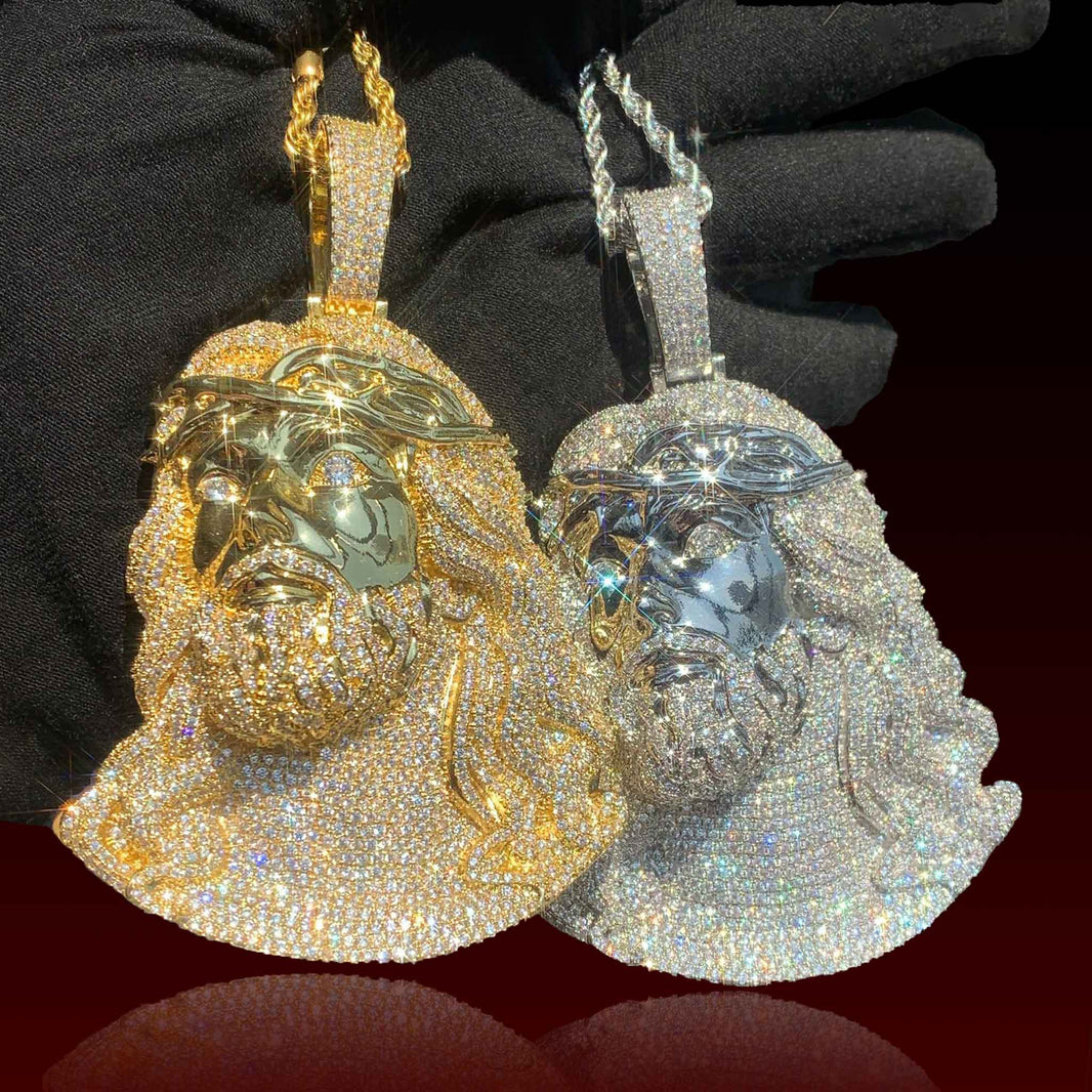 Jesus Face Iced Out Pendant