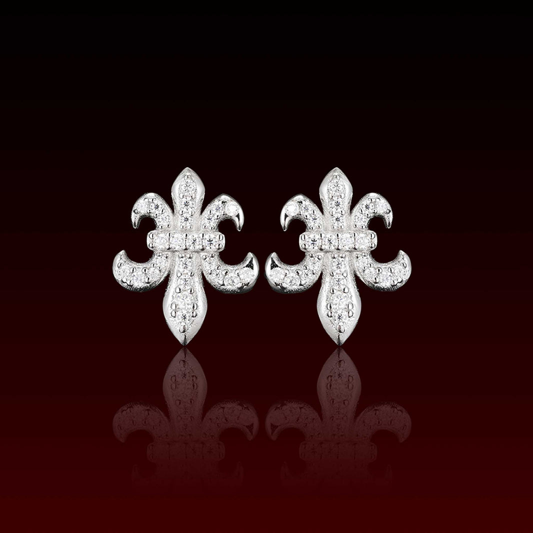 Ferns Moissanite Stud Earrings