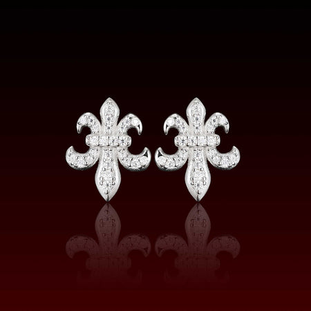 Ferns Moissanite Stud Earrings