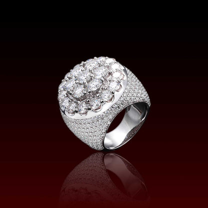 S925 Moissanite Big Solitaire Halo Ring