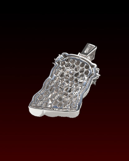 Pear Cut Crown Jesus Iced Out Pendant