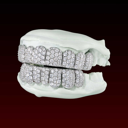 Round Cut Center Stone Custom Moissanite Grillz