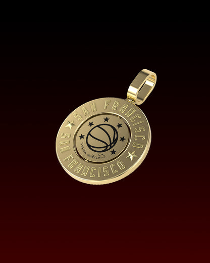 Golden State 3D Rotating Pendant