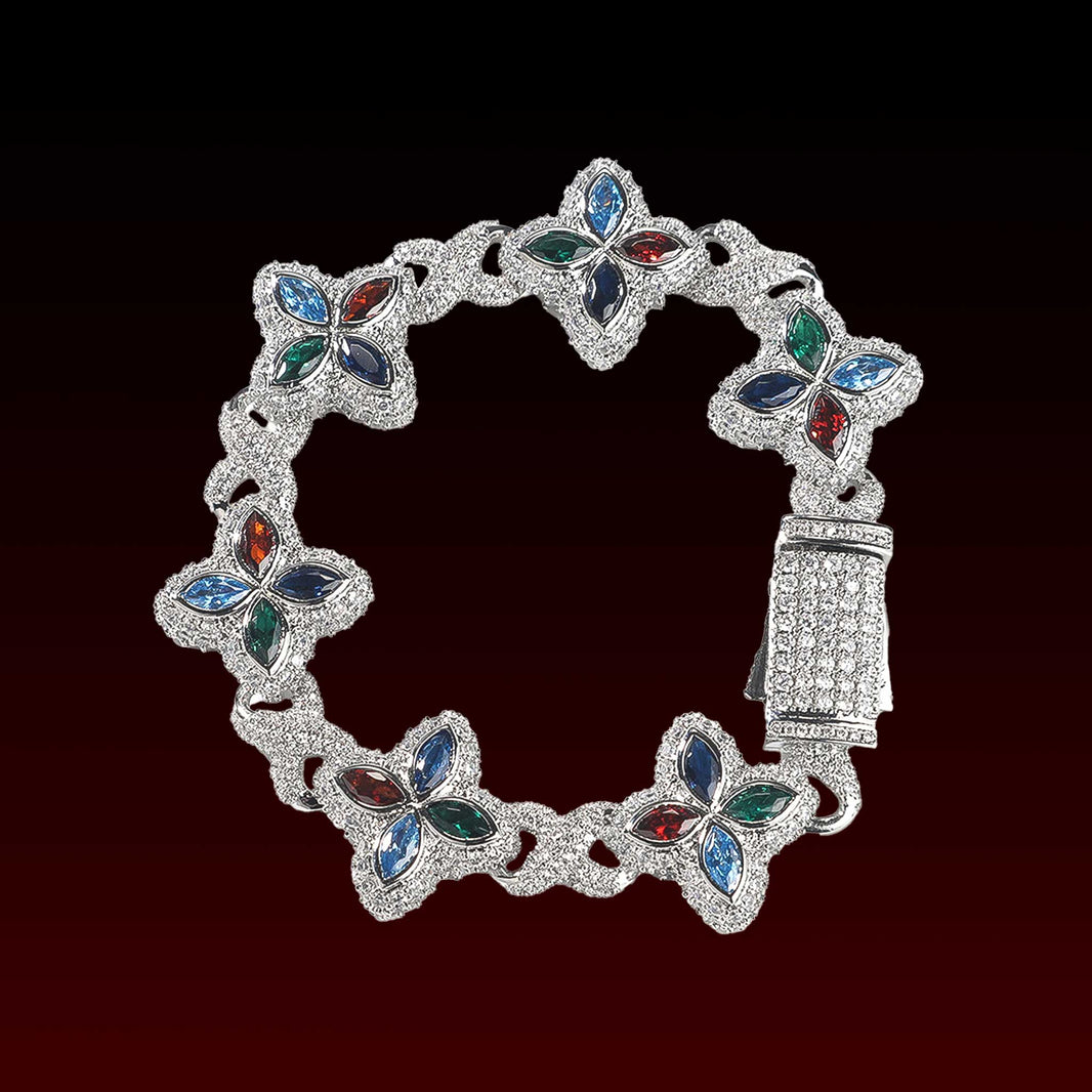 Marquise Cut Flower Infinity Iced Out Bracelet