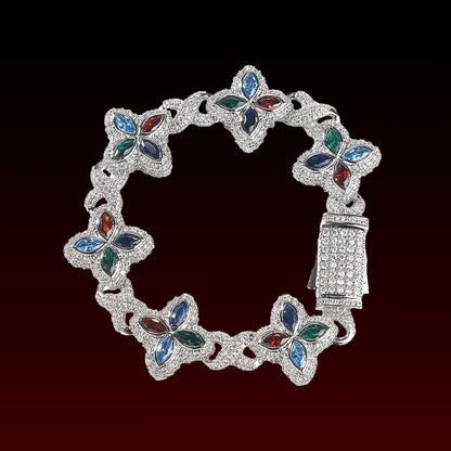 Marquise Cut Flower Infinity Iced Out Bracelet