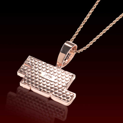 Two-tone Color Custom Letter Pendant