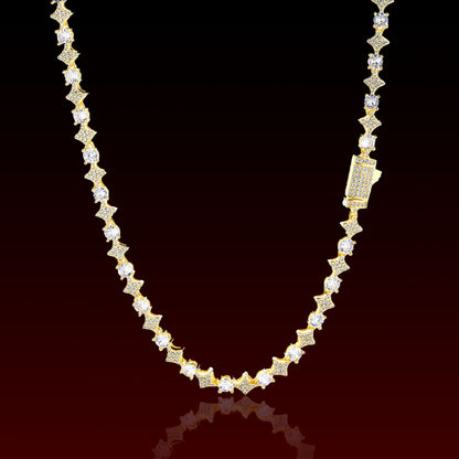 S925 4MM Star Moissanite Tennis Chain
