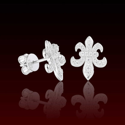 Ferns Moissanite Stud Earrings