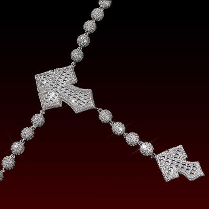 Cross With Bail Iced Out Chain