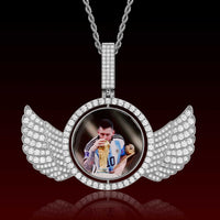 Photo With Wings Rotating Pendant