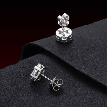 10MM Cluster Moissanite Stud Earrings