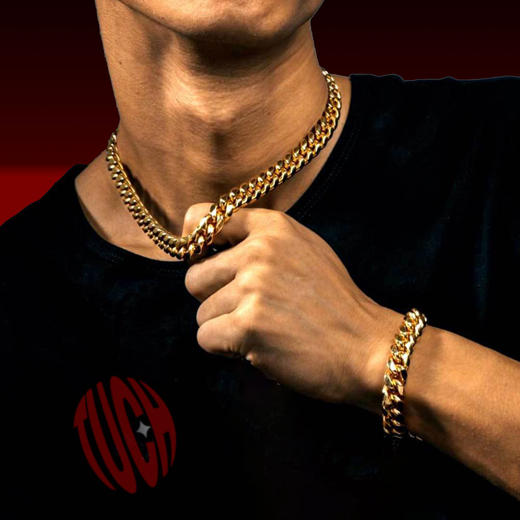 18K Oval Buckle Miami Cuban Chain