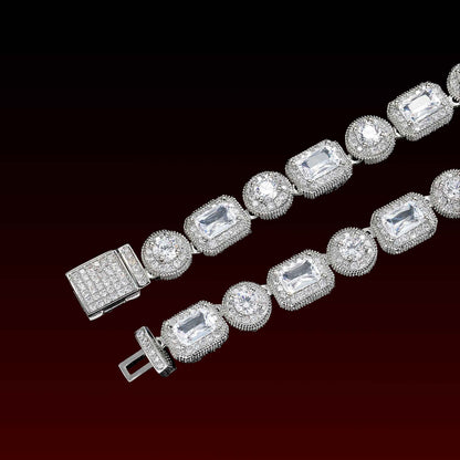Mix Shape Stone Iced Out Chain