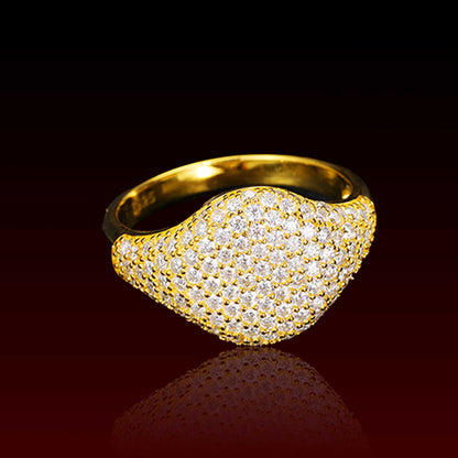 S925 Moissanite Honeycomb Setting Ring